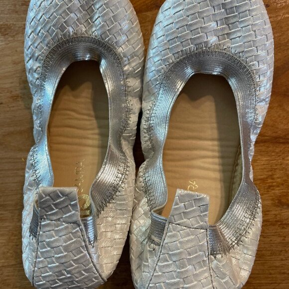 Yosi Samra YS Ballet Foldable Flat Silver Girls Y3 - Picture 2 of 8